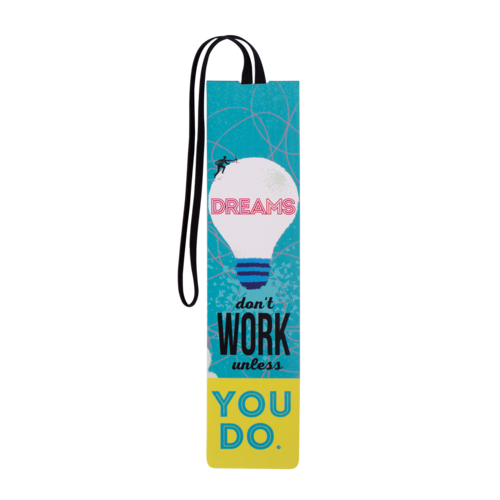 Книгоразделител с ластик | Dreams don't work unless you do