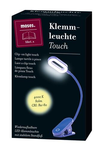 Moses – Reading light with clip - electric blue