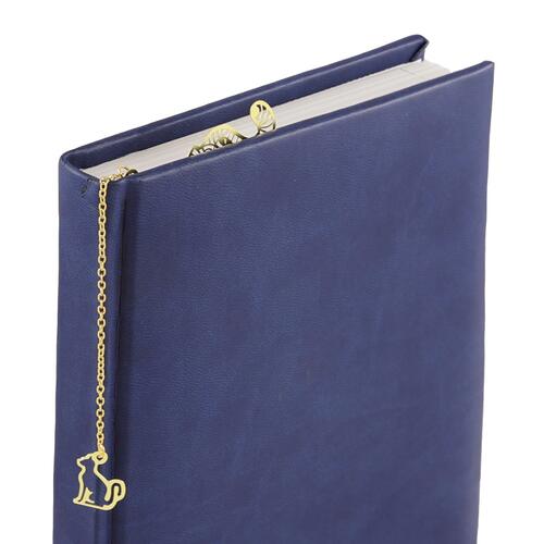 Metal book divider - Book Time - cat