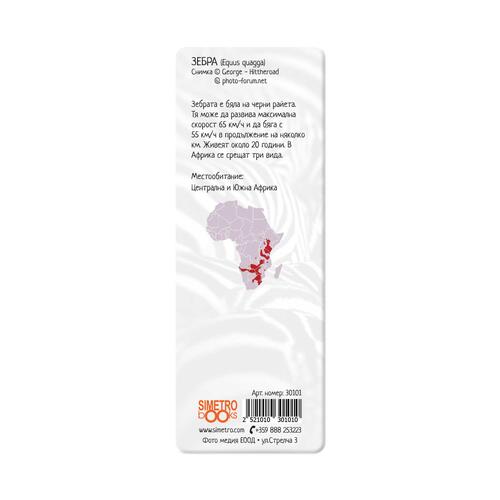 3D Book Divider - Zebras - black and white