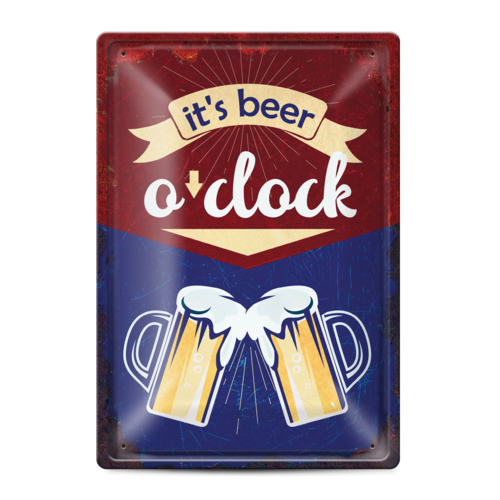 Метална табелка | It's beer o'clock