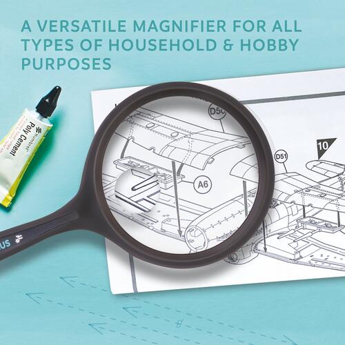 Magnifying glass with two magnification zones (75mm)