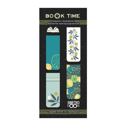 Магнитни книгоразделители - Book Time | Lemons and flowers
