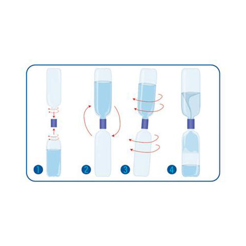 Water tornado in bottles