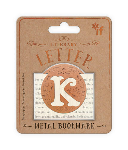 Vintage | Метален книгоразделител буква K