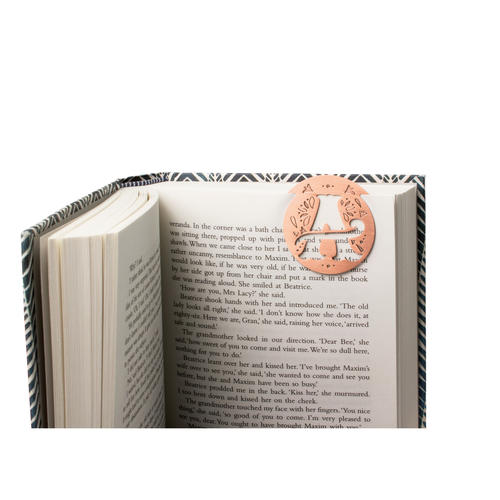 Metal bookmark letter L