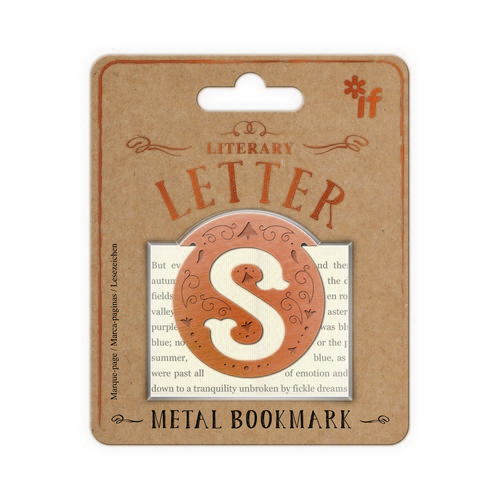 Vintage | Метален книгоразделител буква S
