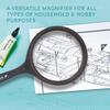 Magnifying glass with two magnification zones (75mm)