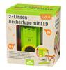 2-lens magnifier with LED