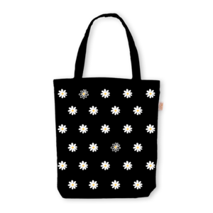 Flat bottom cotton bags | Daisies
