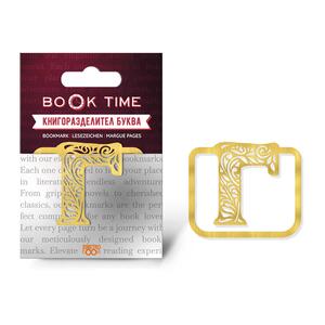 Метален книгоразделител - Book Time - Буква Г