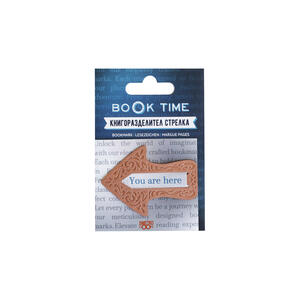 Metal Book Divider - Book Time - arrow - copper