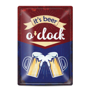 Metal sign | It's beer o'clock