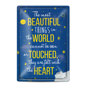 The most beautiful things in the world cannot be seen or touched, they are felt with the heart.