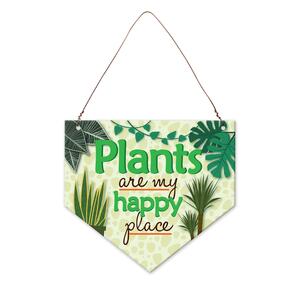 Flag-shaped card | Plants are my happy place