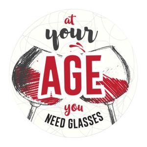 Card sign | At your age you need glasses