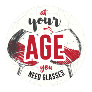 Card sign | At your age you need glasses