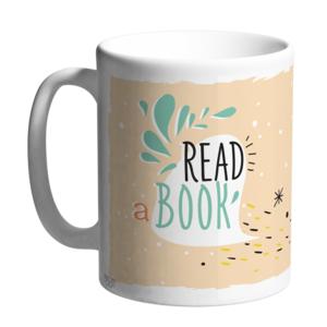 Ceramic mug Happy mugs | Slow down, read a book - sloth