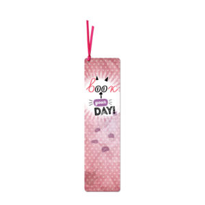 Bookmark with ribbon | Book your day!