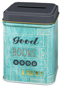 Metal money box - Good books Good life