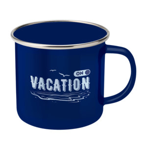 Enamel tin mug | On vacation