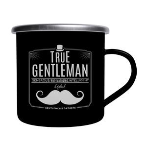 Enamel tin mug | True Gentleman - enamel, black