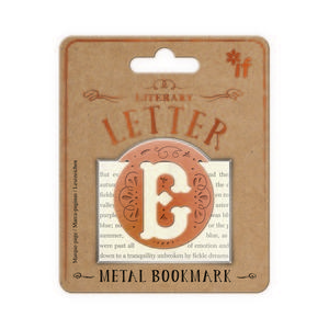 Vintage | Metal bookmark letter E