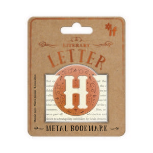 Vintage | Metal bookmark letter H