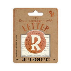 Метален книгоразделител буква R