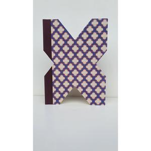 Book - Letter - X - purple retro