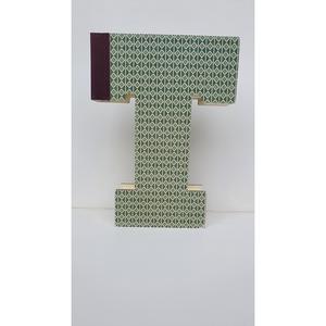 Book - Letter - T - green rhombuses