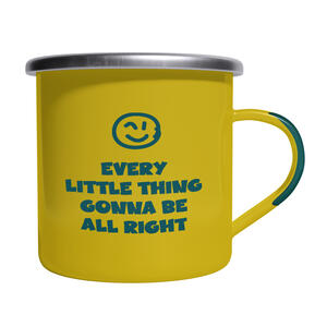 Every little thing gonna be all right - enamel, yellow/blue